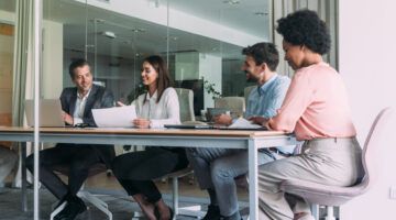 Business Partners On Meeting In The Office.